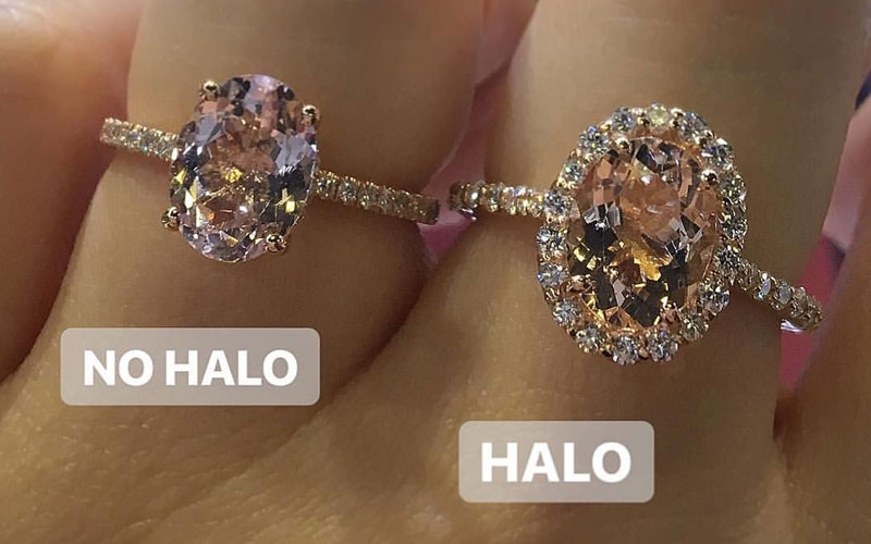 halo vs non halo engagement rings